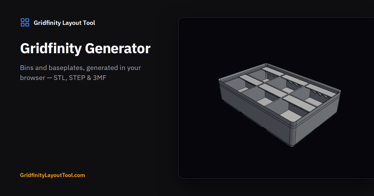 Gridfinity Generator — Free Online Bin & Baseplate Generator ...