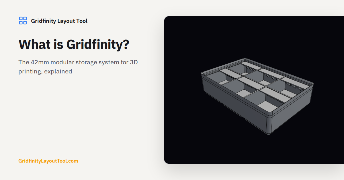 Gridfinity Tutorial Qu’est-ce que Gridfinity ? Système modulaire 42 mm | Gridfinity Layout Tool